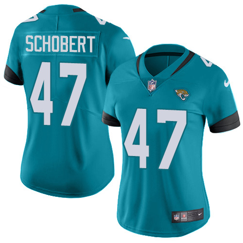 Nike Jacksonville Jaguars #47 Joe Schobert Teal Green Alternate Women Stitched NFL Vapor Untouchable Limited Jersey->women nfl jersey->Women Jersey